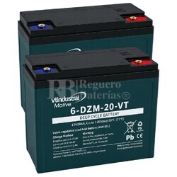2 Bater�as Scooter El�ctrico 12V 20Ah | VT 6-DZM-20-VT